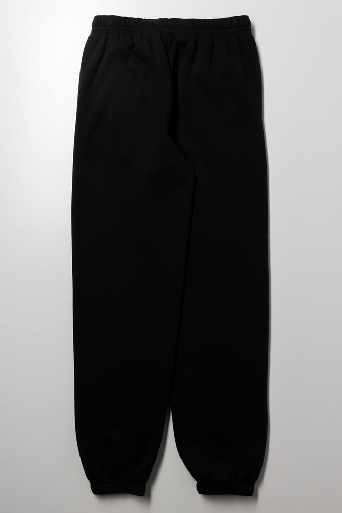 Cube Cuffed Jogger Trackpants Black (2)