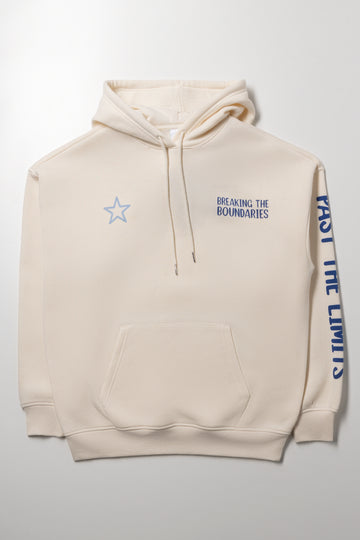 Oversized Printed Hoody Milk