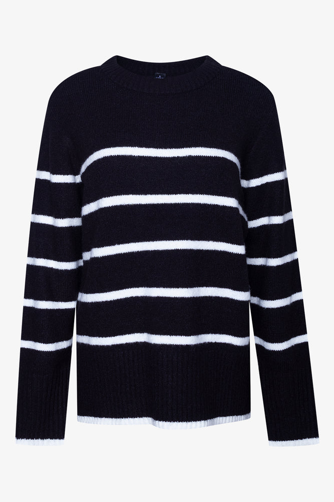 Long Sleeve Jumper Black & Milk