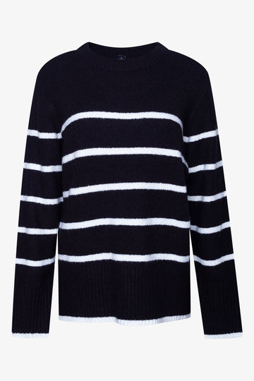 Long Sleeve Jumper Black & Milk