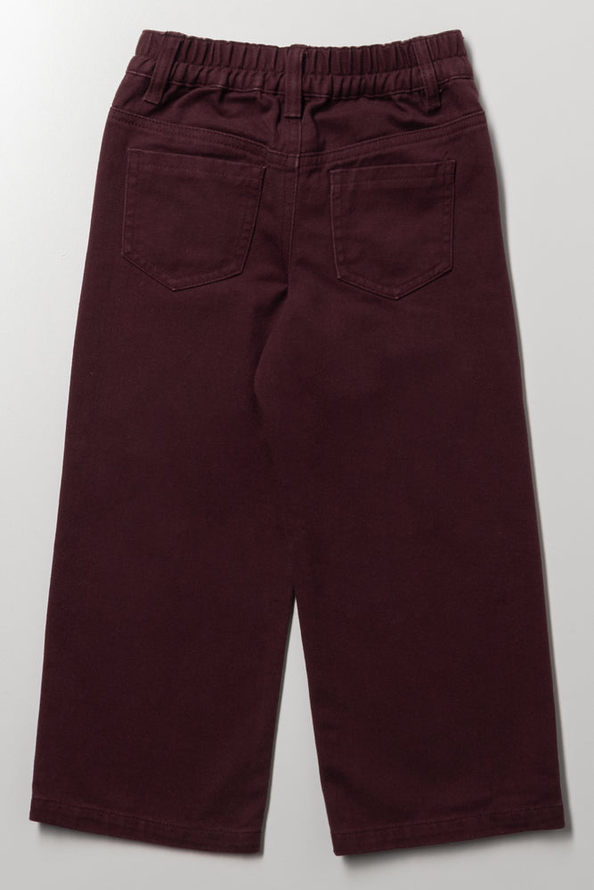 Wide Leg Pants Burgundy (2)