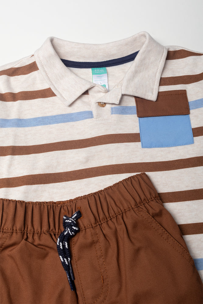 Top And Pants Set Brown