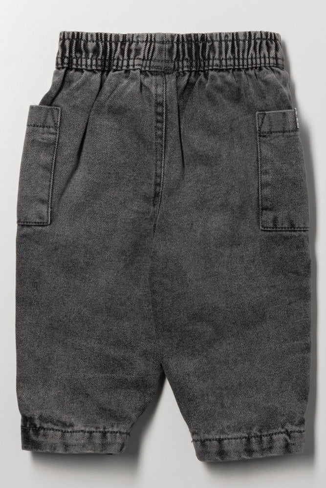 Tapered Denim Jeans Grey (2)
