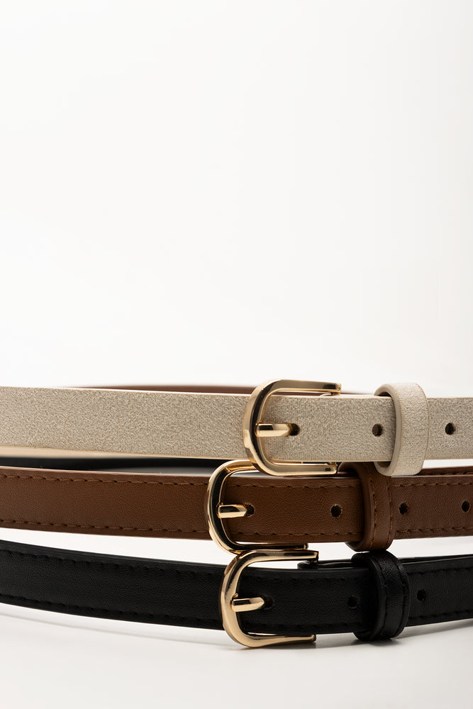 3 Pack Belts Natural, Black And Brown (1)