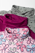 3 Polonecks Florals Pink And Light Grey (1)