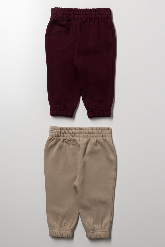 2 Pack Trackpants Burgundy And Natural (2)