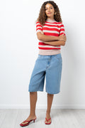 High Rise Jorts Mid Wash