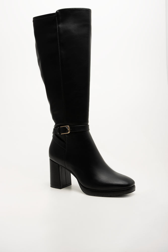 Long Block Heels Black