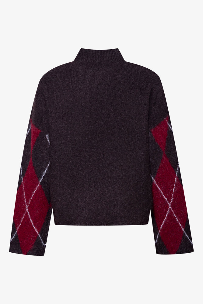 Long Sleeve Turtleneck Jumper Chocolate