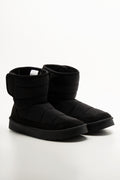 Quilted Comfort Boots Black