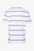 Stripe Oversized Short Sleeve T-Shirt Natural And White (1)