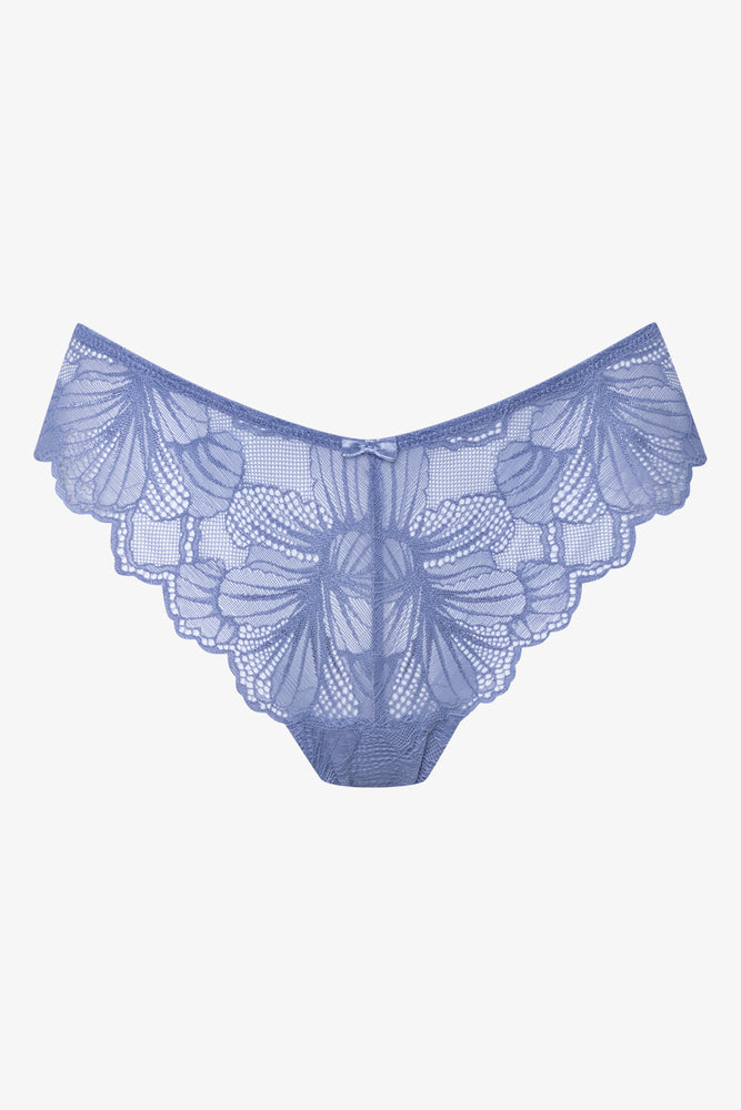 3 Pack Flower Lace Thongs Blue