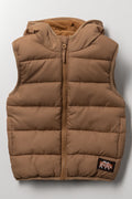 Sleeveless Puffer Brown