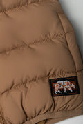 Sleeveless Puffer Brown (1)