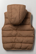 Sleeveless Puffer Brown (2)