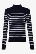 Poloneck Knit Black & Milk