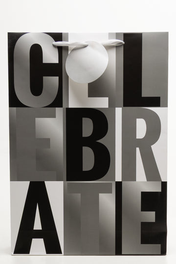 Celebrate Gift Bag Black And Grey