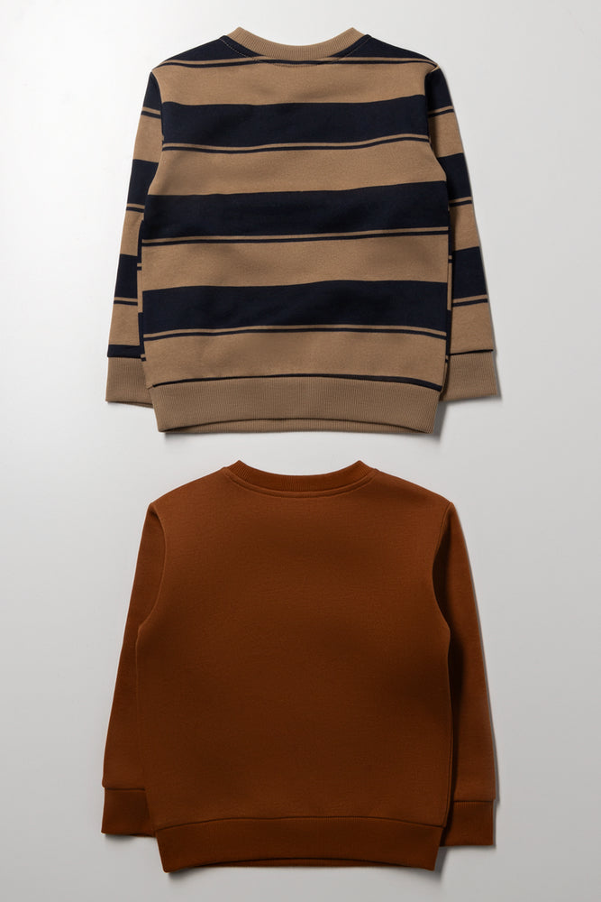 2 Pack Tracktops Natural And Brown (2)