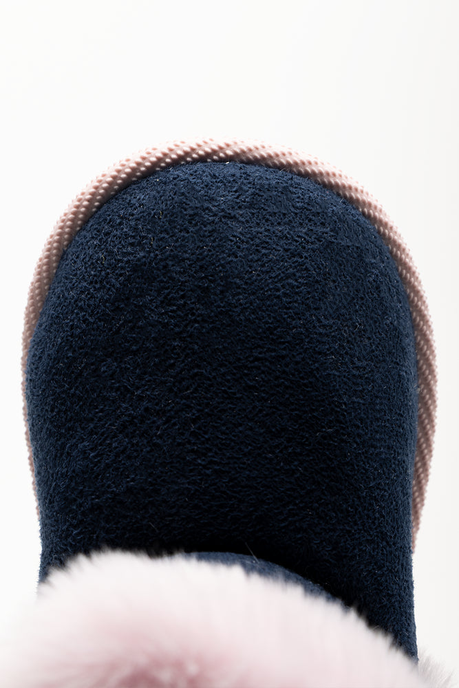 Fur Trim Boots Navy (4)