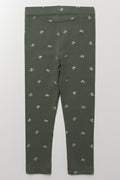 Butterfly Leggings Dark Green (2)