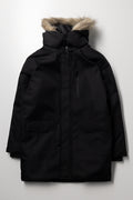 Zip Through Parka Jacket Black