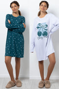 2 Pack Sleepshirts Green And Grey