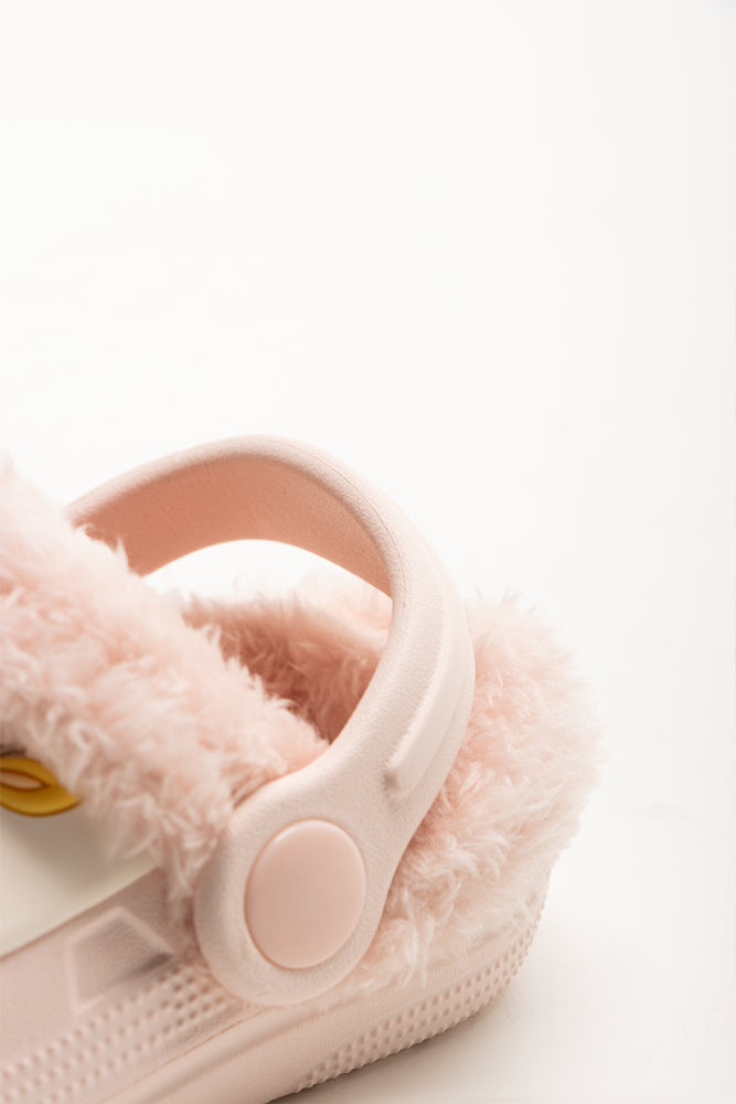 Butterfly Fur Clog Pink (3)