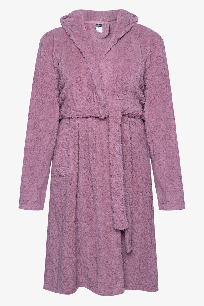 Cable Knit Gown Pink