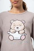 Bear Pyjamas Light Brown And White (3)
