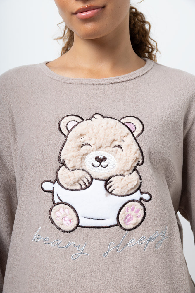 Bear Pyjamas Light Brown And White (3)
