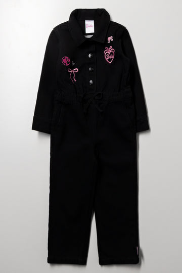 Barbie Denim Jumpsuit Black