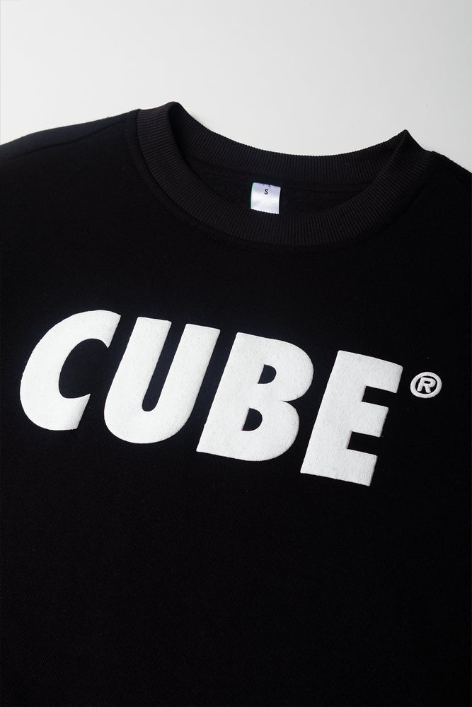 Cube Crew Neck Tracktop Black (1)