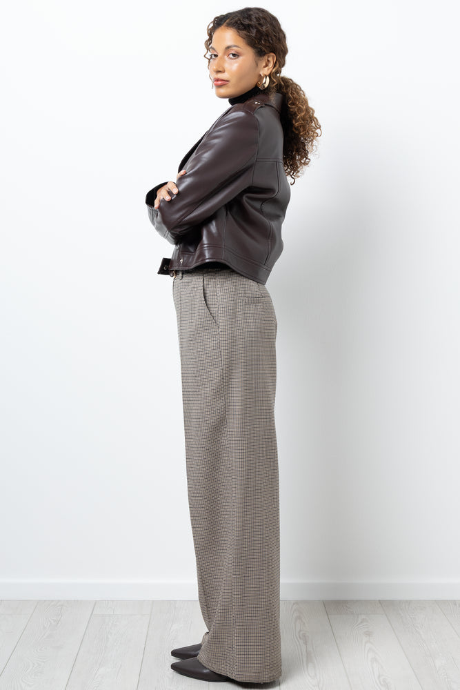 Boxy Biker Jacket Chocolate Brown (1)