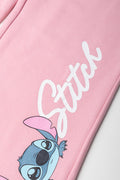 Stitch Wide Leg Trackpants Pink (1)