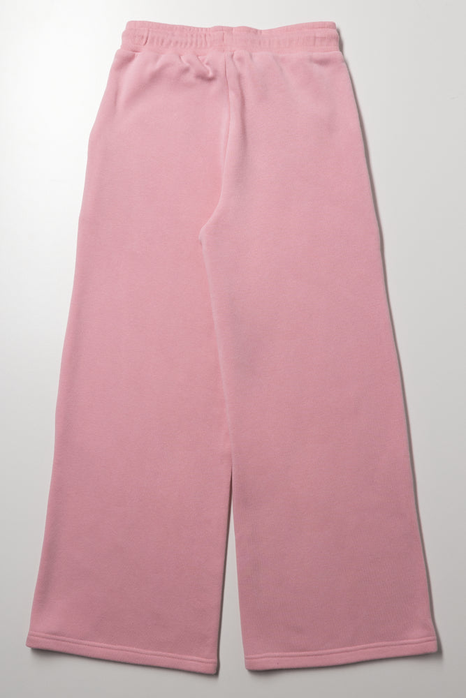 Stitch Wide Leg Trackpants Pink (2)