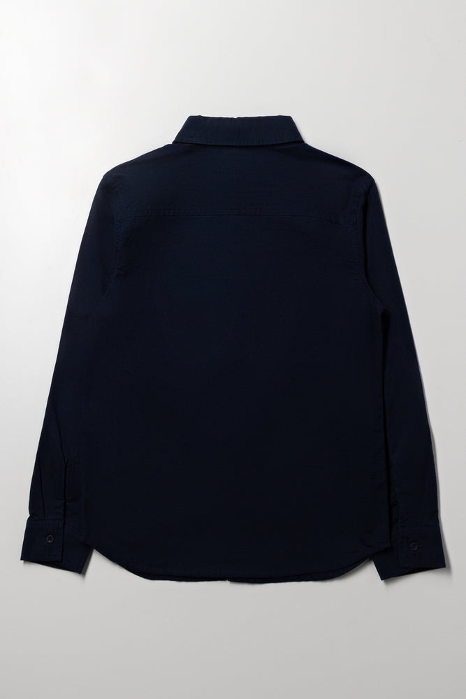 Long Sleeve Formal Shirt Navy (2)