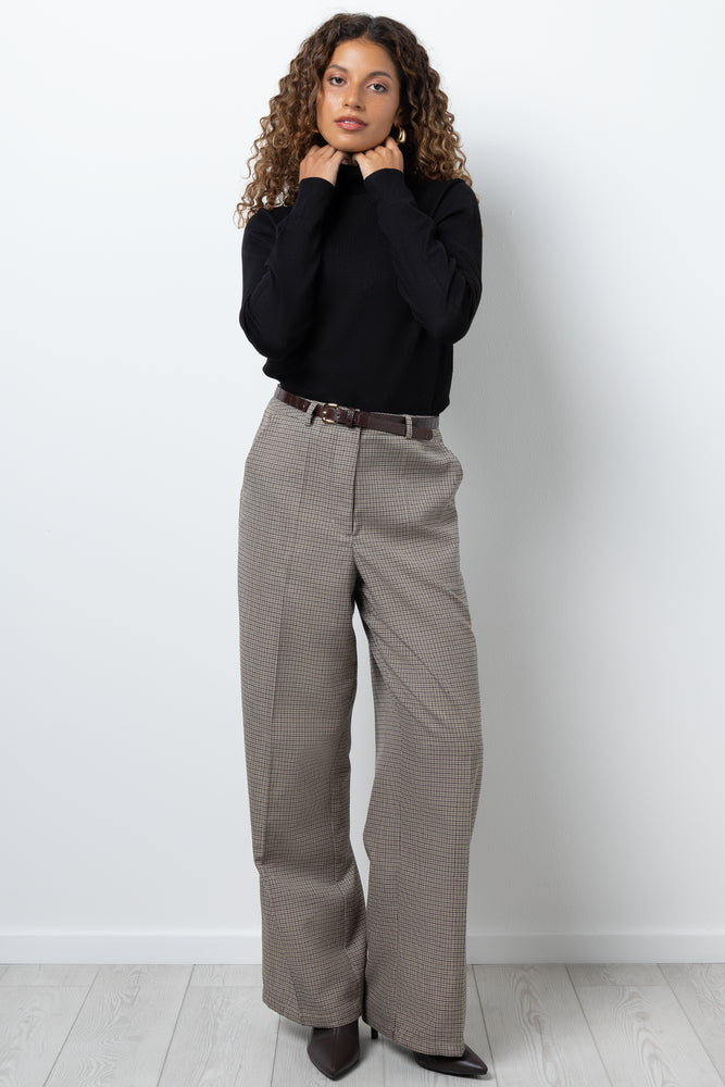 Check Pants with Belt