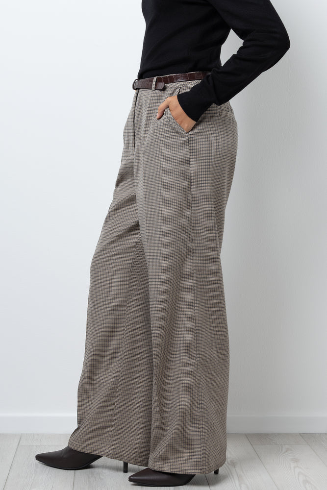 Check Pants with Belt
