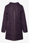 Extra Long Length Puffer Jacket Brown