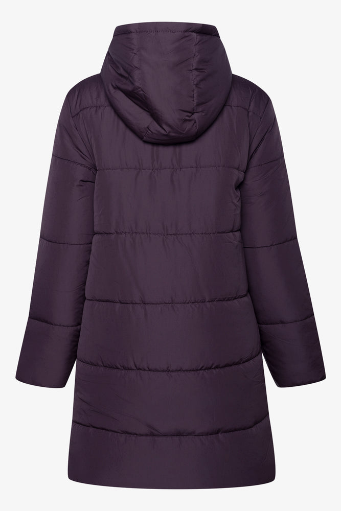 Extra Long Length Puffer Jacket Brown