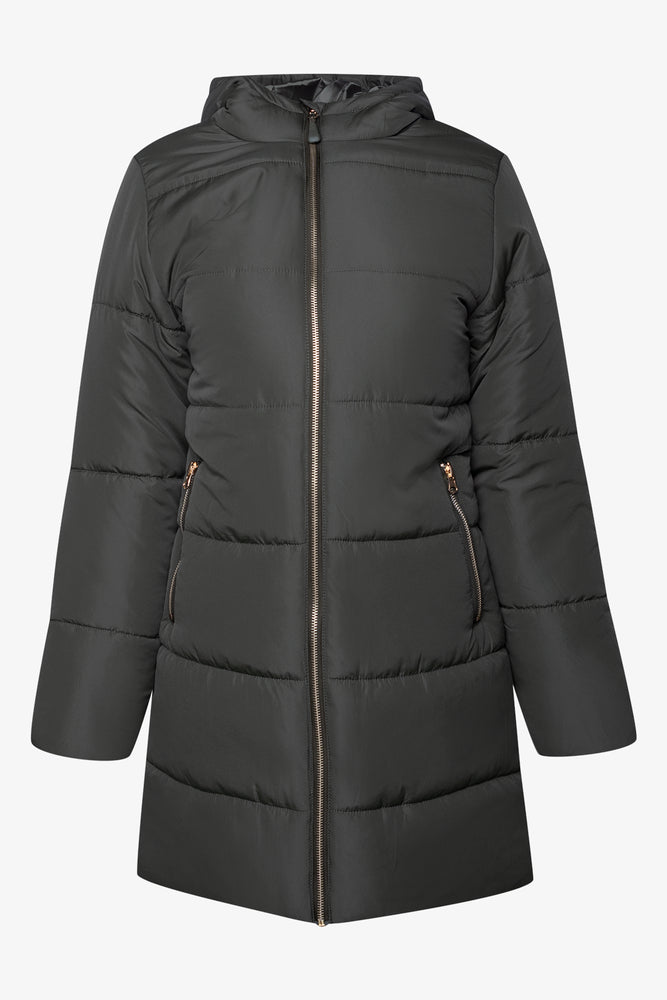 Extra Long Length Puffer Jacket Fatigue