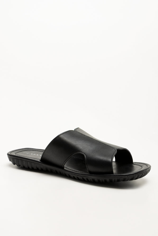 Cut Out Mule Sandals Black (1)
