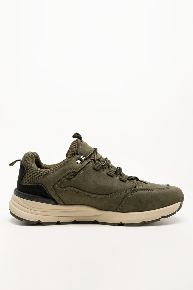 Stitch Detail Trainers Green