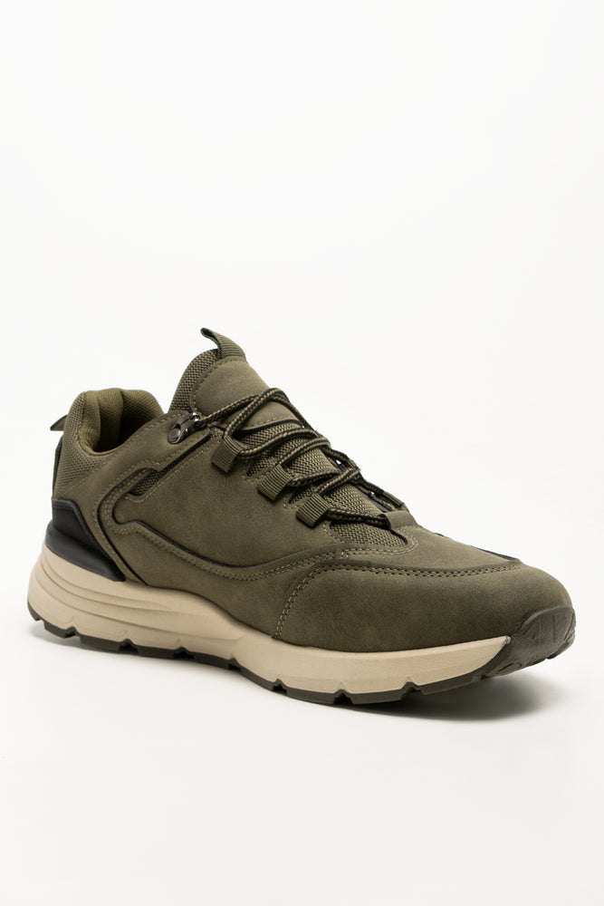 Stitch Detail Trainers Green (1)