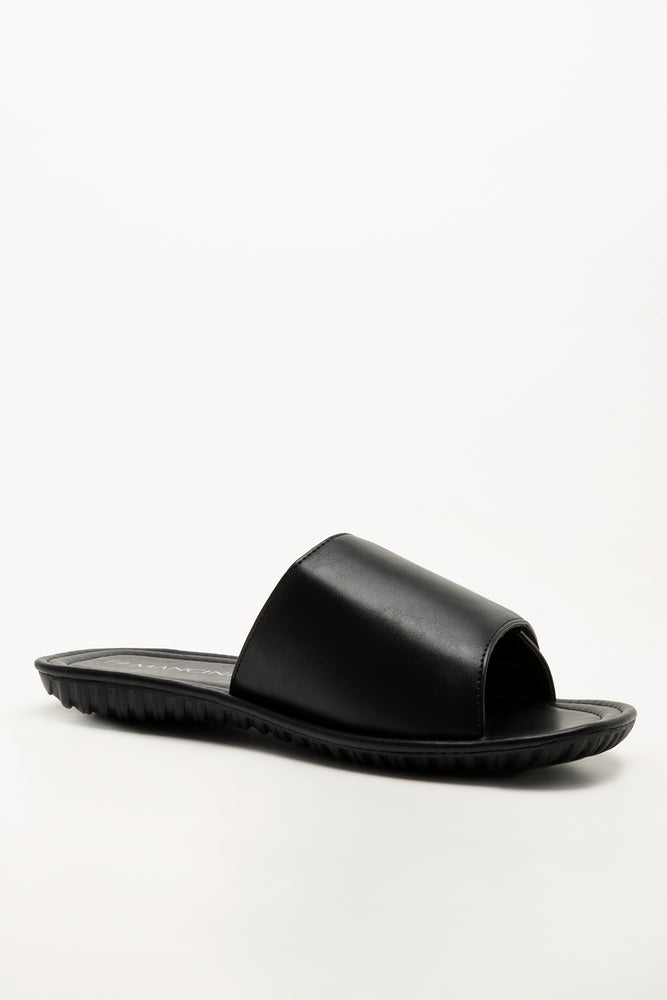 Velcro Mule Sandals Black