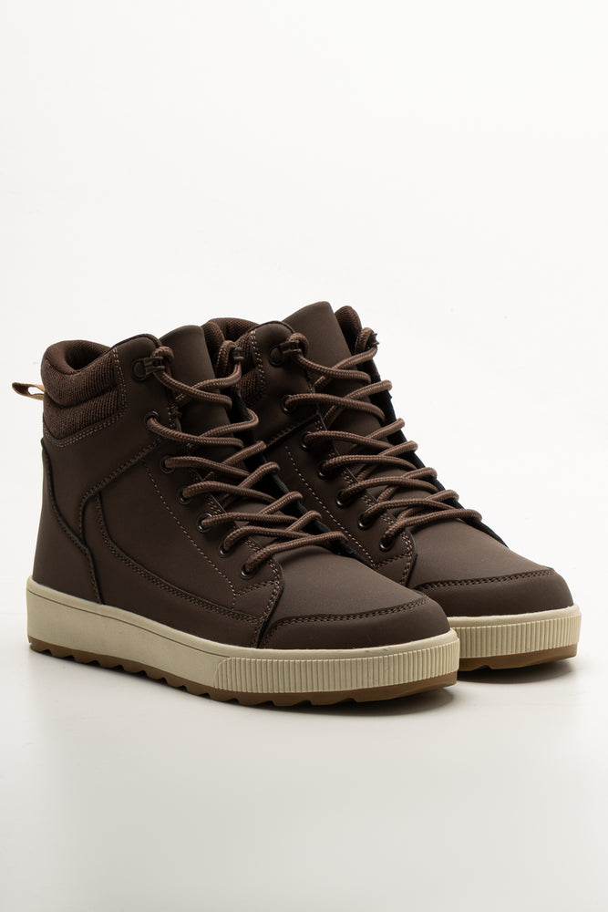 Skate High Top Sneakers Brown