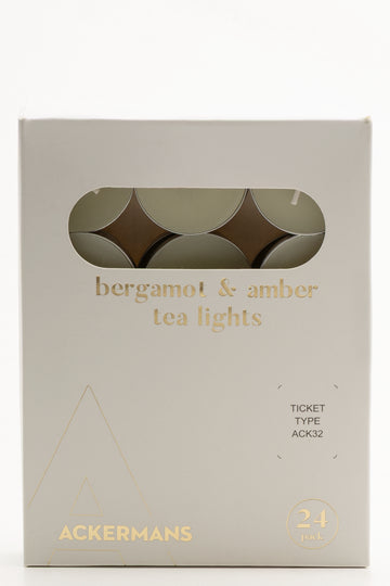 Bergamot And Amber Tea Light Candles