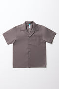 Grey Open Neck School Shirt