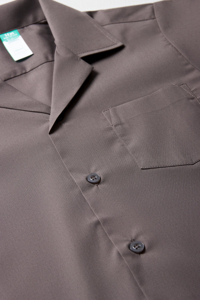 Grey Open Neck School Shirt (1)