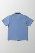 Blue Short Sleeve School Shirt (2)